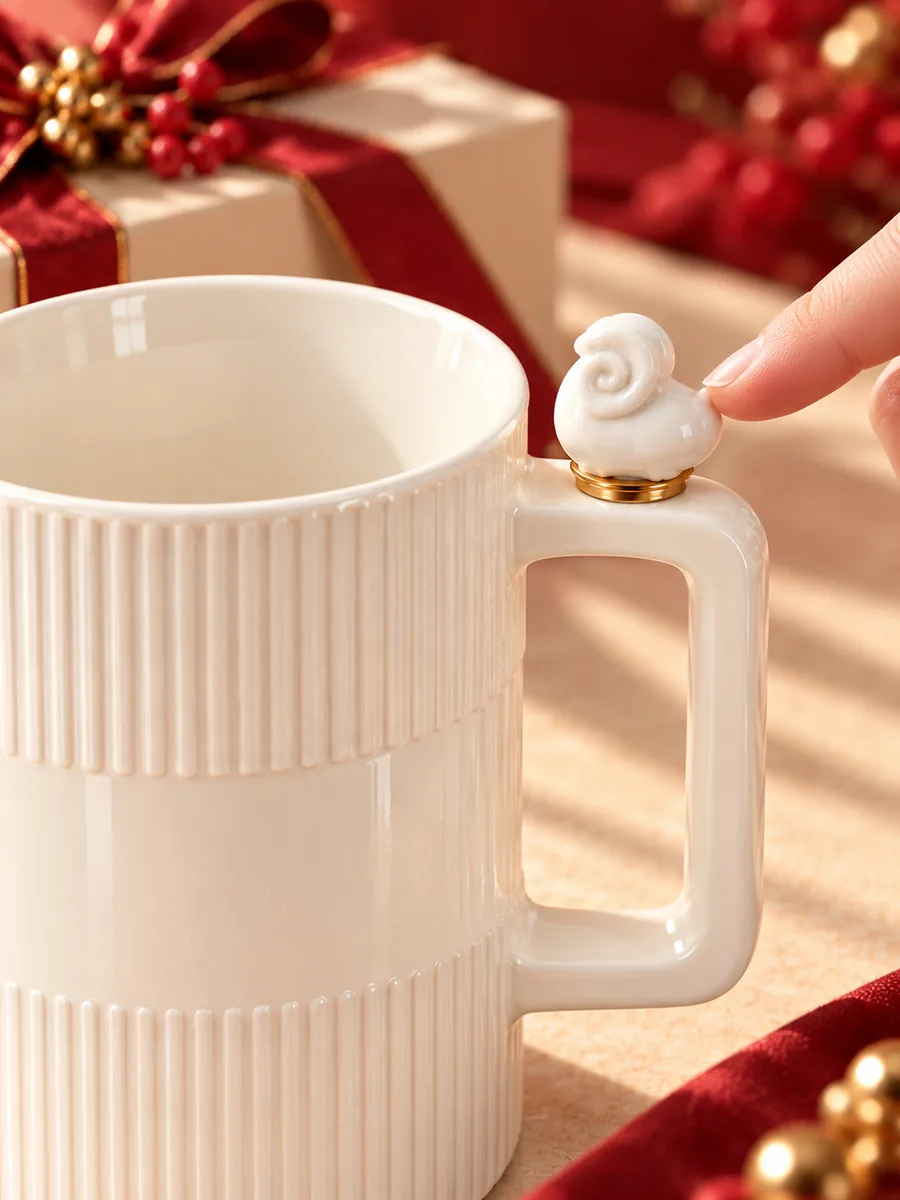 Auspicious Lamb ceramic cup · Design rendering