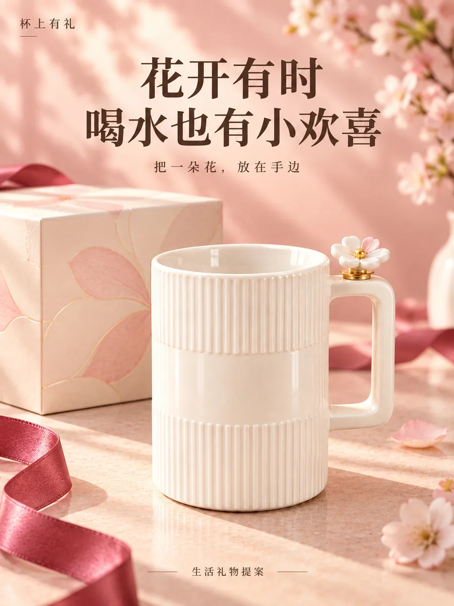 In Bloom ceramic cup · Design rendering