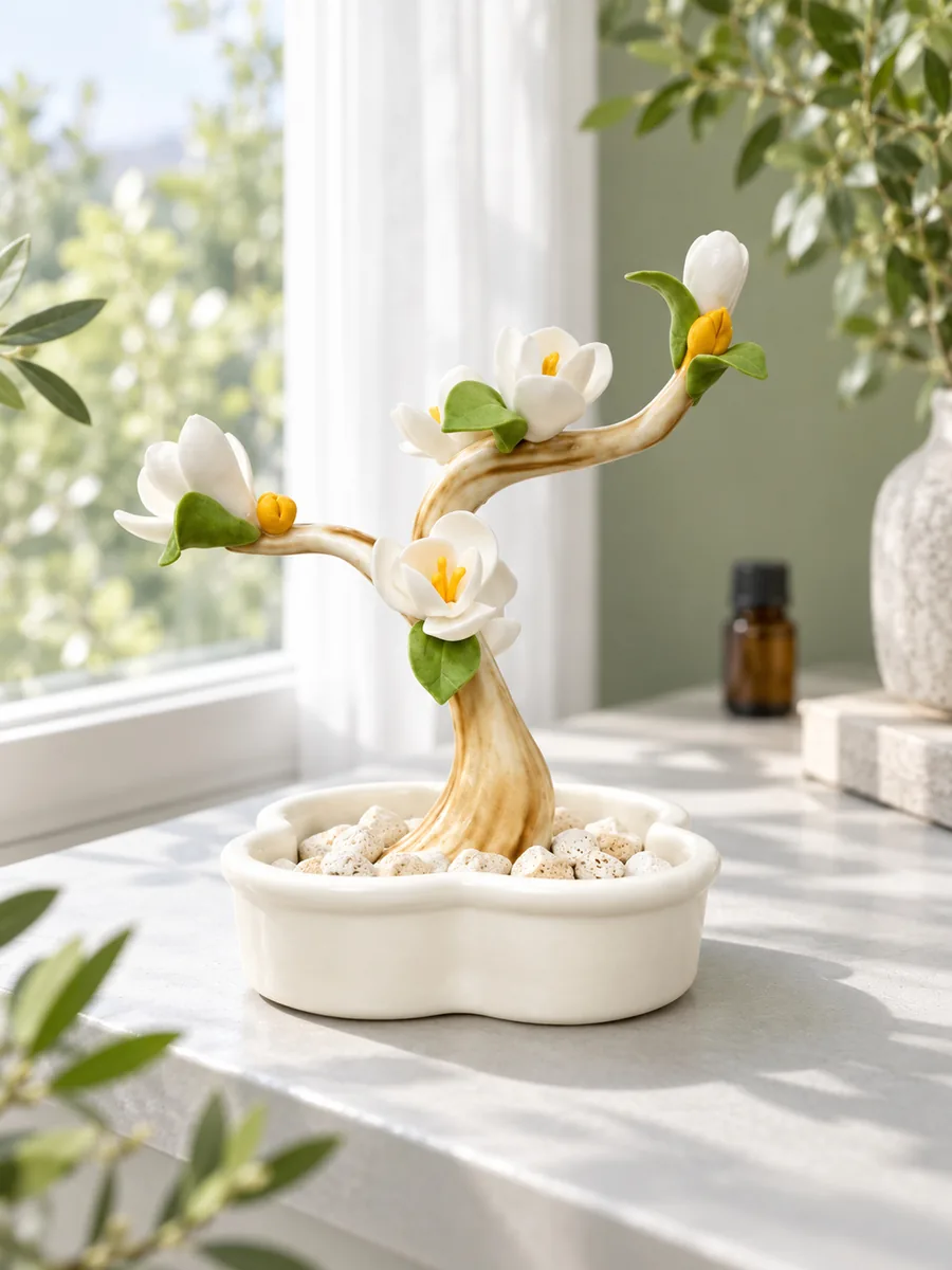 白色瓷花