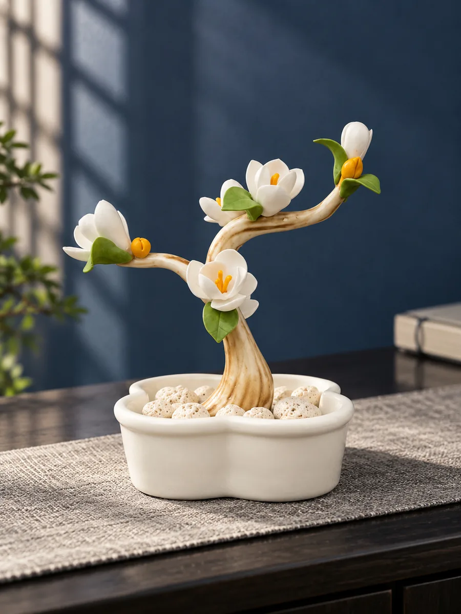 白色瓷花